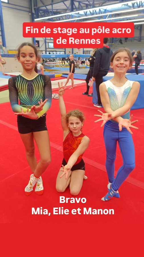 GYM : 🤸Le COP représenté au stage BM par Elie, Manon et Mia !