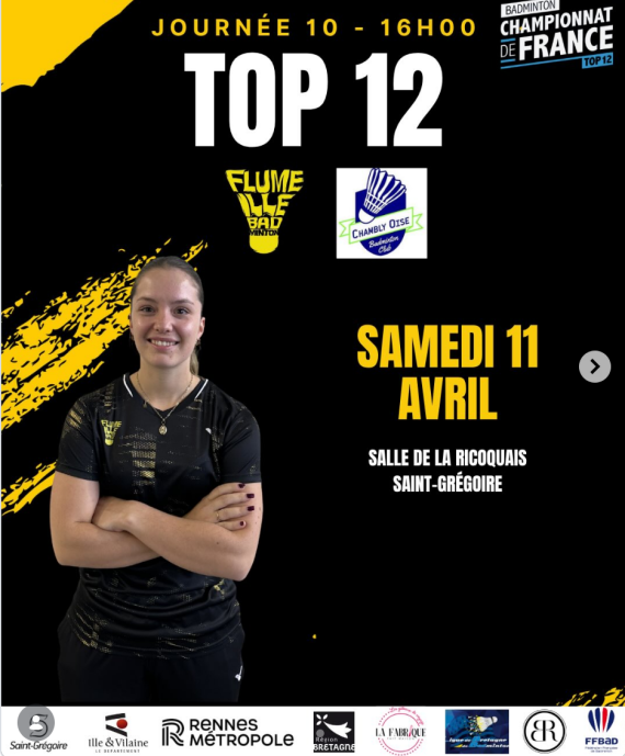 BAD 🏸– Dernière journée à domicile : les équipes de Saint-Grégoire veulent finir en beauté