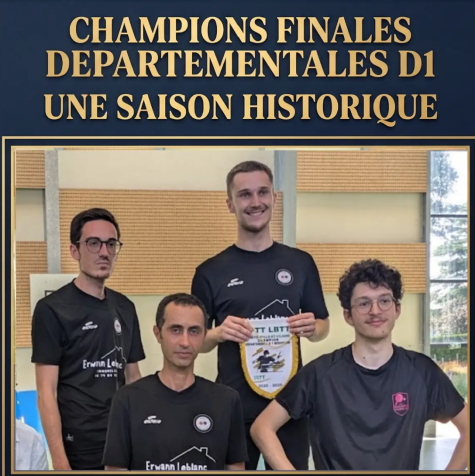 TENNIS DE TABLE - 🏓 Doublé magique au finales départementales !