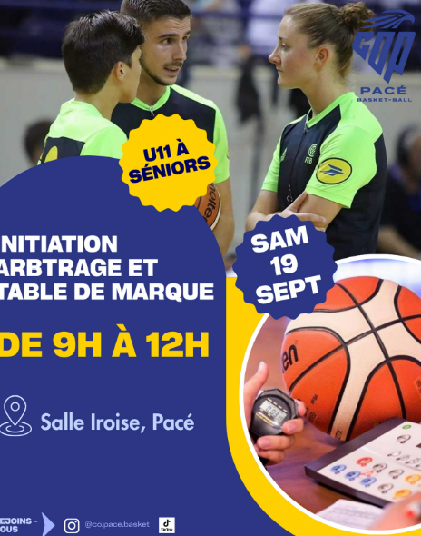 BASKET - 🏀 Arbitrage & table de marque : passe de l’autre côté du terrain !