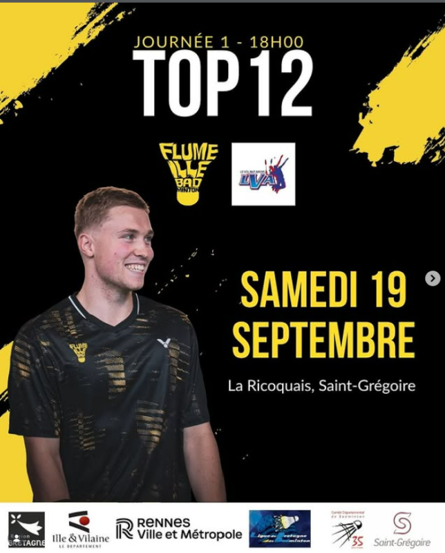 BAD 🏸– TOP12, N2, PN : UN SAMEDI 100% BAD !