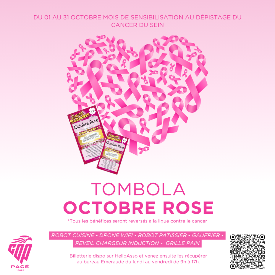 COP - 🩷 Participez à notre tombola 100 % gagnante pour Octobre Rose !